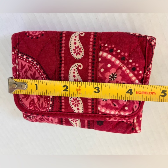 Vera Bradley Red Paisley Fabric Wallet - Picture 8 of 10